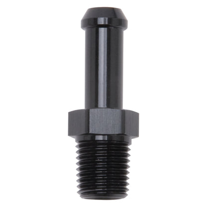 Edelbrock Hose End, Straight, 1/4" NPT to 3/8" Barb, Black Anodize 8191 Photo - Primary
