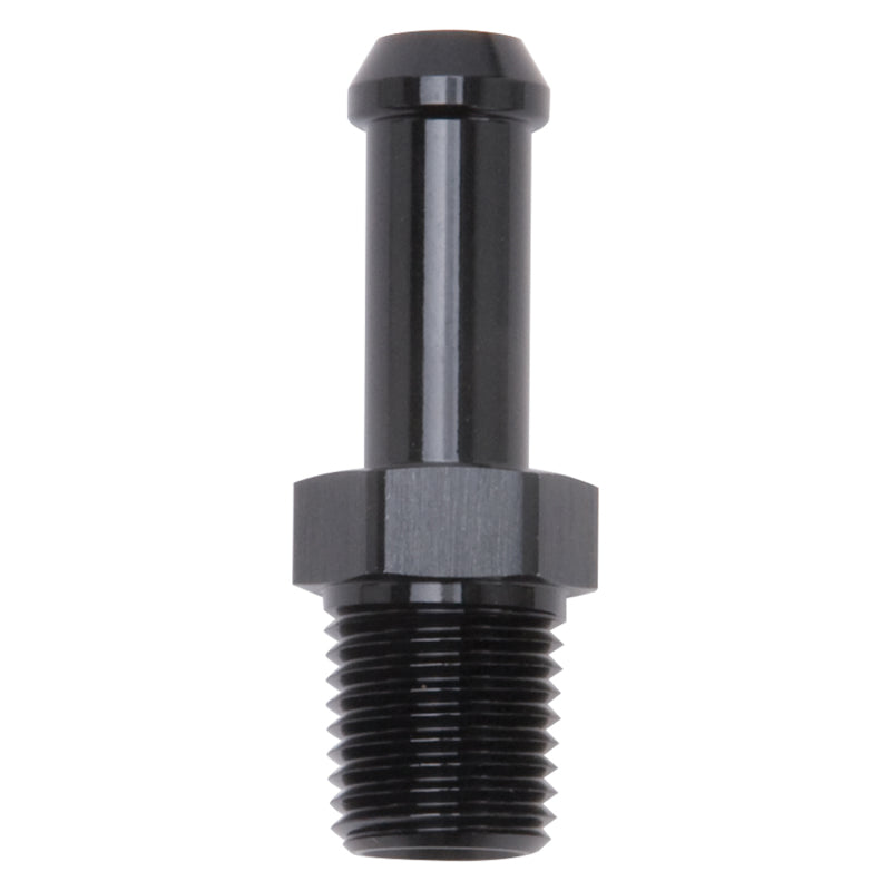 Edelbrock Hose End, Straight, 1/4" NPT to 3/8" Barb, Black Anodize 8191 Photo - Primary