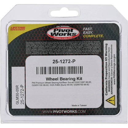 Pivot Works Suzuki Wheel Bearing Kit Premium Bearings 25-1272-P 25-1272-P Photo - Primary