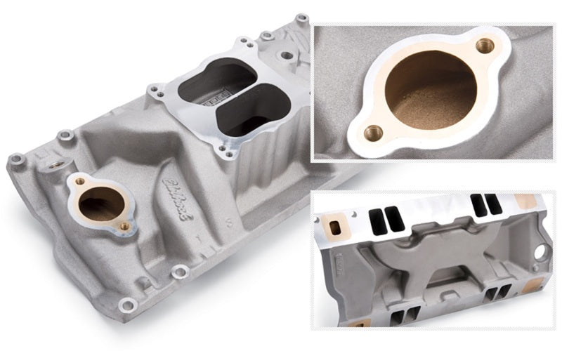 Edelbrock Manifold, Marine Rpm, Chevy Big Block, Oval Port, With Brass 2561 Photo - Primary