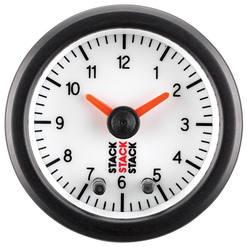 Autometer Stack Analog Clock Gauge - White ST3367 ST3367 Photo - Primary