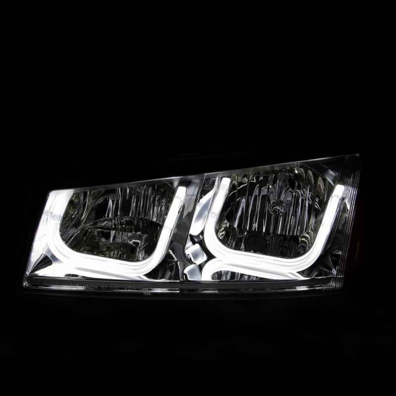 Anzo 2003-2006 Chevrolet Silverado 1500 Projector Headlights w/ U-Bar Chrom 111313 Photo - Mounted