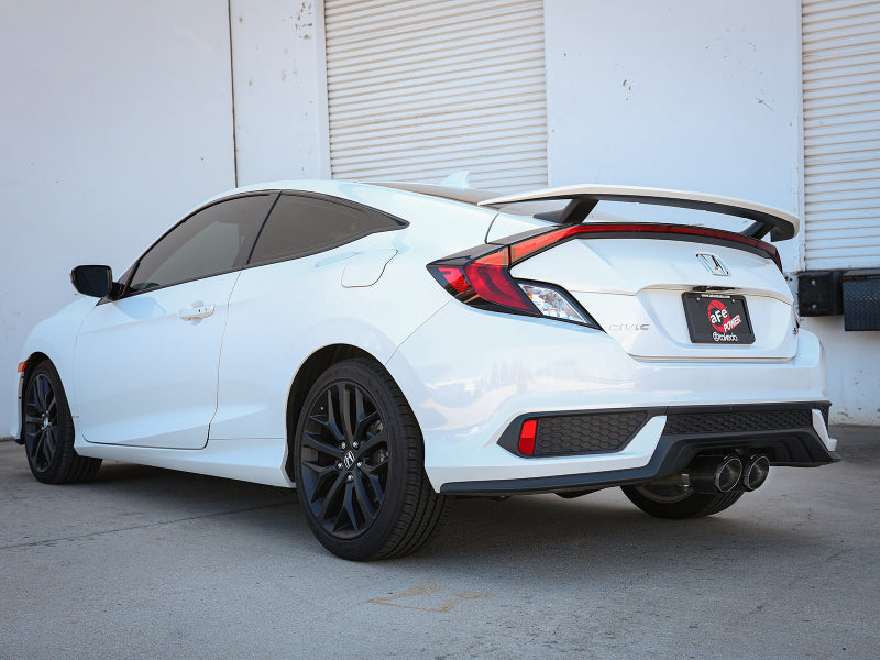 aFe Takeda 2.5in 304SS Cat-Back Exhaust System 17-20 Honda Civic SI Coupe L4-1.5L (t) 49-36620-C 49-36620-C Photo - Mounted