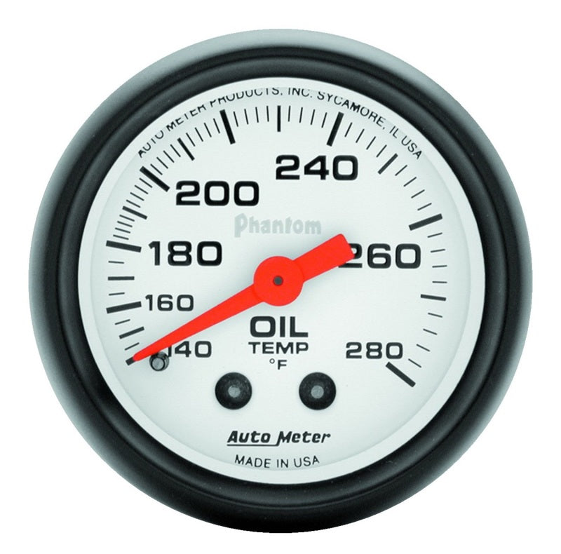 Autometer Gauge, Oil Temp, 2 1/16", 140-280 Deg F, Mechanical, Phantom 5741 Photo - Primary
