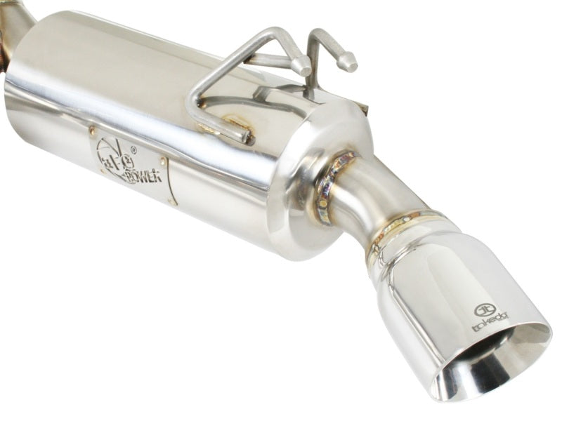 aFe Dual Cat-Back Exhaust w/ Polished Tips - Mitsubishi EVO X 08-13 49-36701 Photo - Unmounted