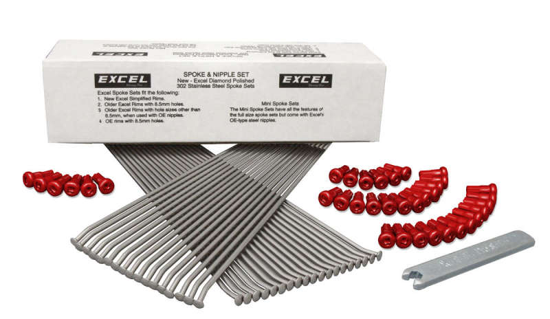 Excel Front Spoke/Red Nipple Set (w/ Wrench) - 9 Gauge / 36 Qty - Red XS9-52217R XS9-52217R User 1