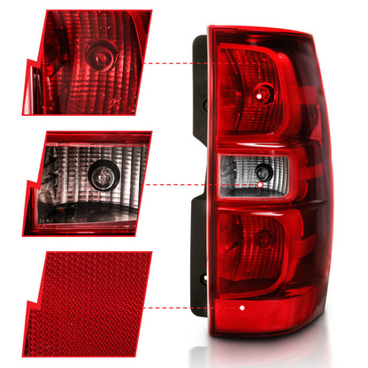 ANZO 2007-2014 Chevy Tahoe Taillight Red/Clear Lens (OE Replacement) 311304 311304 User 2