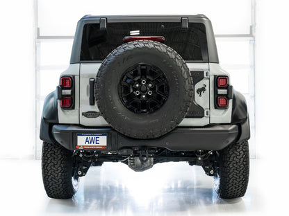AWE Tuning 22-24 Ford Bronco Raptor 4WD Dual BashGuards Cat-Back SwitchPath Exhaust (No Tips) 3025-31327 3025-31327 Photo - Mounted