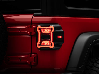 Raxiom 18-22 Jeep Wrangler JL LED Tail Lights- Black Housing (Smoked Lens) J133942-JL J133942-JL Photo - Close Up