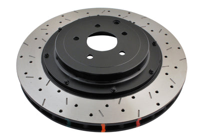 DBA 09+ Nissan GTR R-35 Rear Drilled & Slotted 5000 Series 2 Piece Rotor Assembled w/ Black Hat (Ava 52321BLKXS 52321BLKXS Photo - out of package