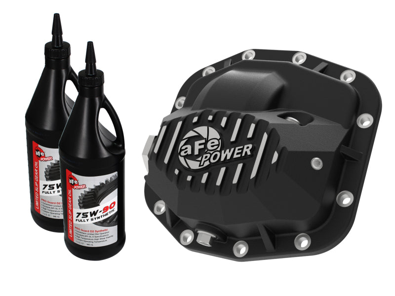 aFe 18-23 Jeep Wrangler JL Pro Series (Dana M186) Front Diff Cover w/ Oil - Black 46-71011B 46-71011B Photo - Primary