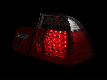 Anzo 2002-2005 BMW 3 Series E46 LED Taillights Red/Clear 321096 Photo - Mounted