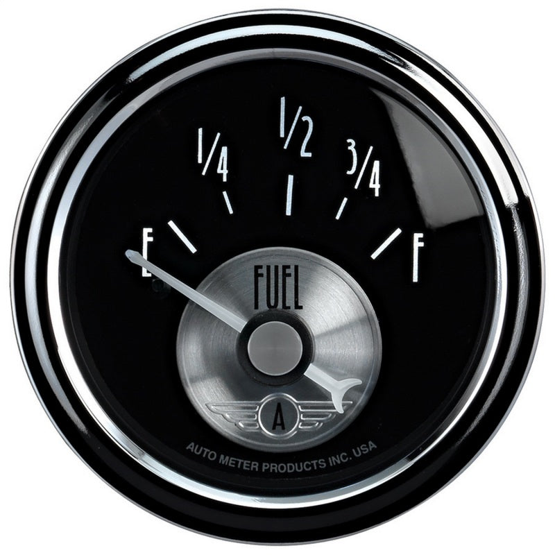 Autometer Gauge, Fuel Level, 2 1/16", 0 E To 90 F, Elec, Prestige Blk. Diamond 2014 Photo - Primary
