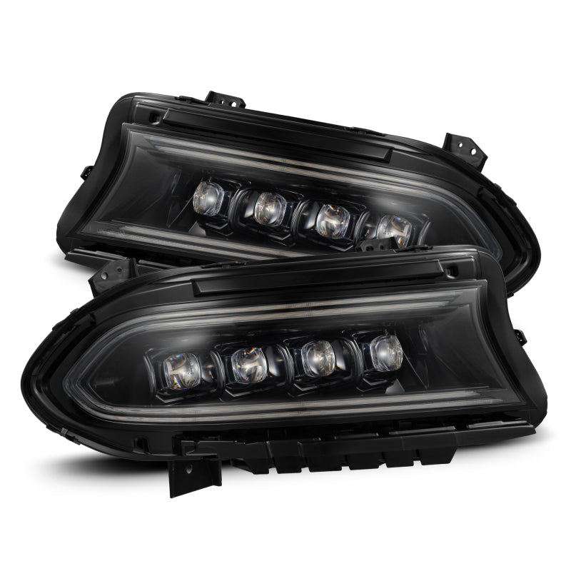 AlphaRex 15-23 Dodge Charger NOVA LED Proj Headlights Alpha-Blk w/Actv Light & Seq.Sig / SB DRL 880500 880500 Photo - Primary