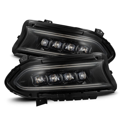 AlphaRex 15-23 Dodge Charger NOVA LED Proj Headlights Alpha-Blk w/Actv Light & Seq.Sig / SB DRL 880500 880500 Photo - Primary