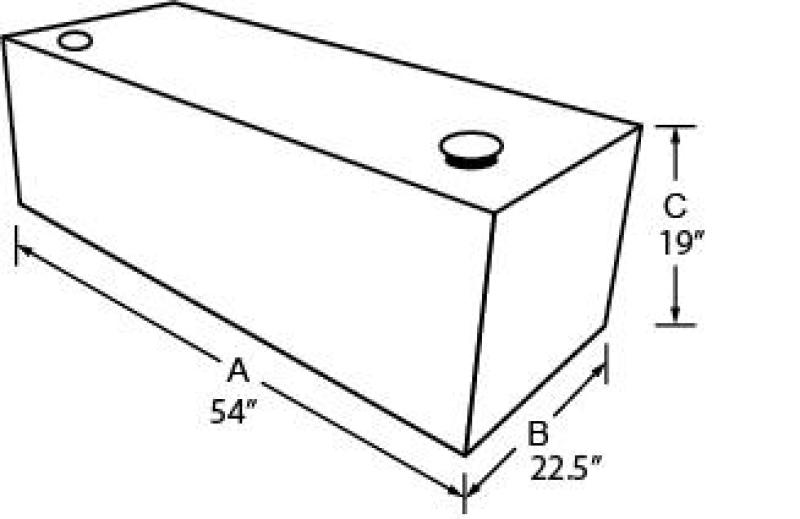 Tradesman Aluminum Rectangular Liquid Storage Tank (98 Gallon Capacity) - Black 73198