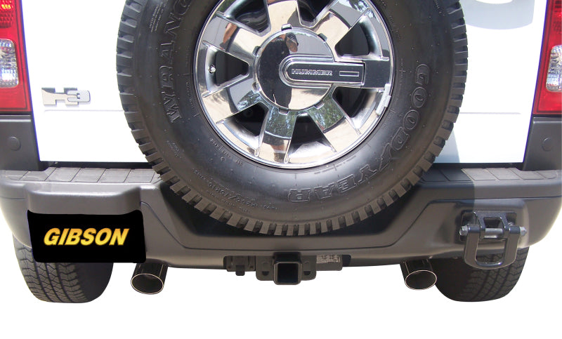 Gibson 07-10 Hummer H3 Base 3.7L 2.5in Cat-Back Dual Split Exhaust - Stainless 612700 612700 Illustration Guide