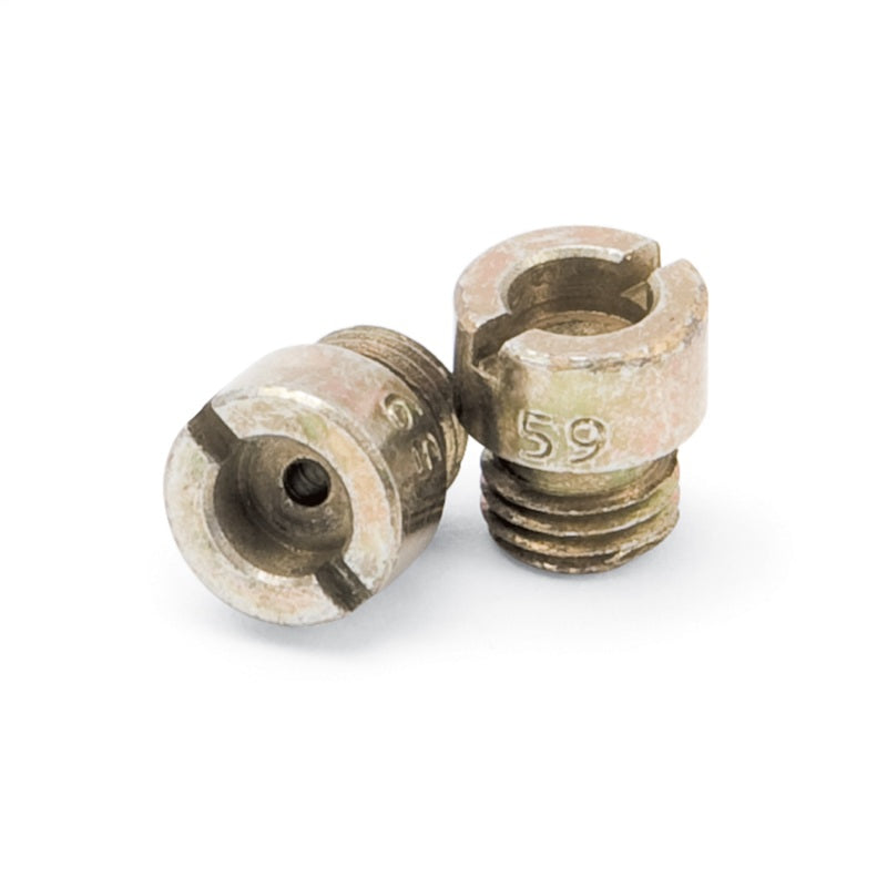 Edelbrock Standard Main Jets. 1/4-32 Thread. Jet #59. SIZE-0.058". Quantity-2. 12459 Photo - Primary