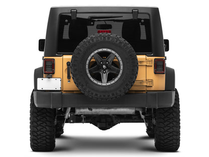 Raxiom 07-18 Jeep Wrangler JK Axial Series LED Halo Tail Lights- Black Housing (Dark Smoked Lens) J138358 J138358 Photo - Close Up