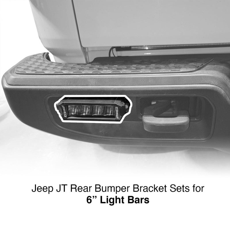 XKGLOW XK Glow Jeep JT Rear Bumper Bar Bracket Kit 6In XK-BRC-JT-RB