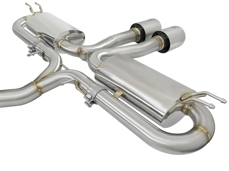 aFe Polished Takeda 3" Cat-Back Exhaust 17-18 Honda Civic Si I4 1.5L (T) 49-36621-P Photo - Unmounted
