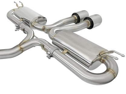 aFe Polished Takeda 3" Cat-Back Exhaust 17-18 Honda Civic Si I4 1.5L (T) 49-36621-P Photo - Unmounted