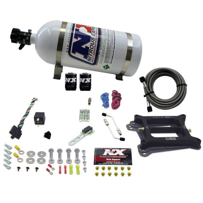 Nitrous Express 4150 4-BBL/Alcohol Nitrous Kit (50-300HP) w/10lb Bottle 30045-10 30045-10 Photo - Primary