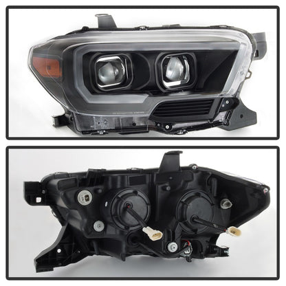 SPYDER xTune Toyota Tacoma 16-18 DRL Light Bar Projector Headlights - Black PRO-JH-TTA16-LBDRL-BK 9039256 9039256 Photo - Unmounted