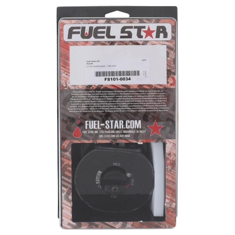 All Balls Racing 1999/01-02 LT-F 500 QuadRunner 4x4 Manual Fuel Valve Kit FS101-0034 FS101-0034 Photo - Primary