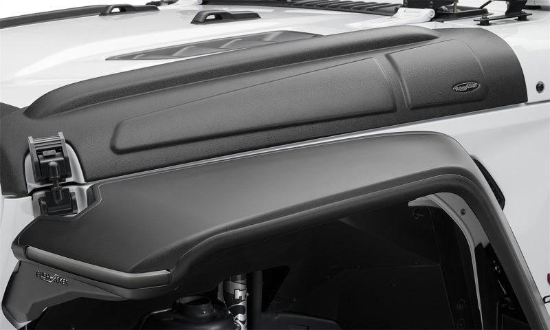 Bushwacker 18-22 Jeep Wrangler 2/4dr / 20-22 Jeep Gladiator Trail Armor Hood Armor (3pc) - Tex. Blk 14131 14131 Photo - Mounted