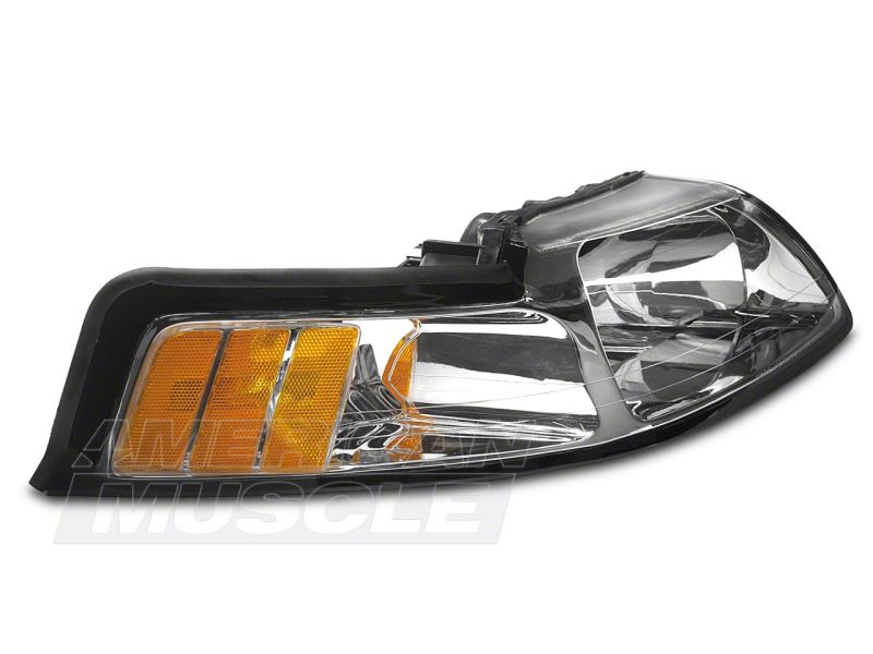 Raxiom 99-04 Ford Mustang Axial Series OE Style Headlights- Chrome Housing (Clear Lens) 42011