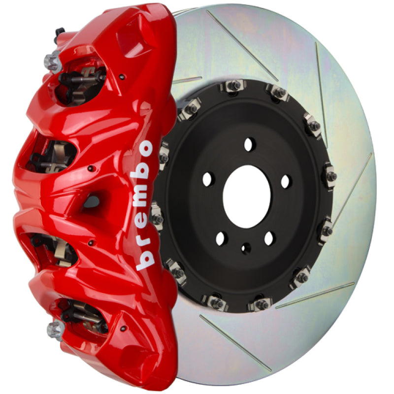 Brembo 21+ Escalade Front GT BBK 8 Piston Cast 412x38 2pc Rotor Slotted Type1-Red 1Q2.9623A2