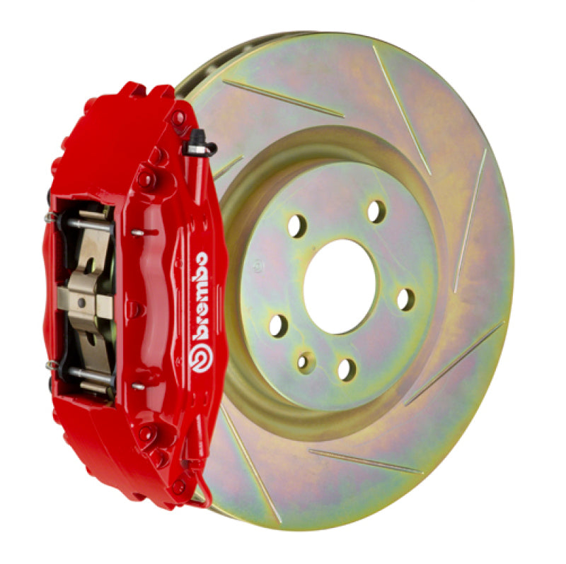 Brembo 02-07 Impreza/WRX/08-14 WRX Front GT BBK 4 Piston Cast 326 x30 1pc Rotor Slotted Type1-Red 1S5.6001A2