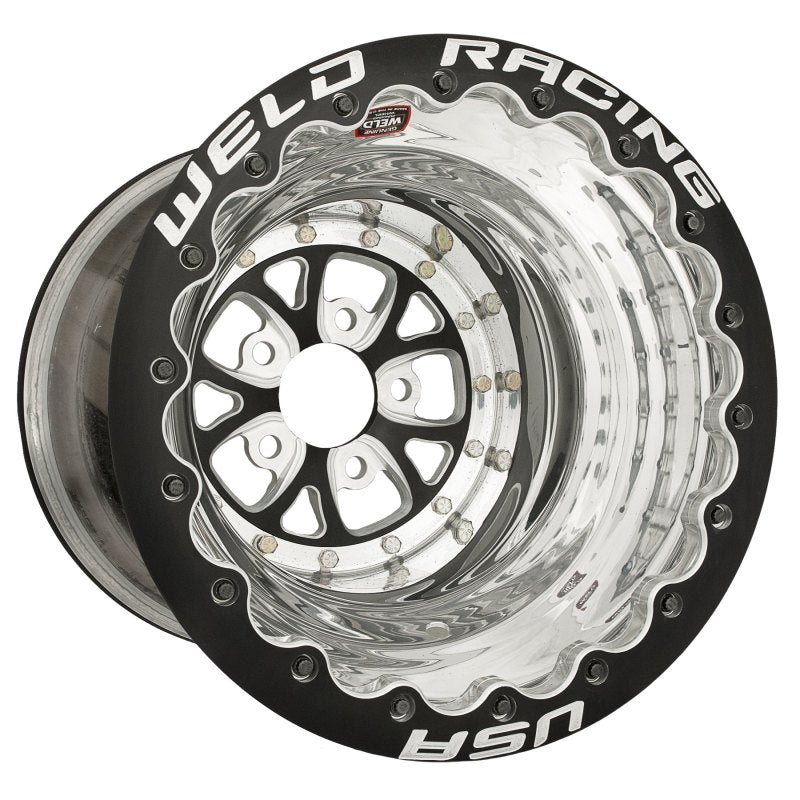 Weld V-Series 16x16 / 5x4.75 BP / 5in. BS Black Wheel - Black Double Beadlock 84B-616280UB 84B-616280UB User 1
