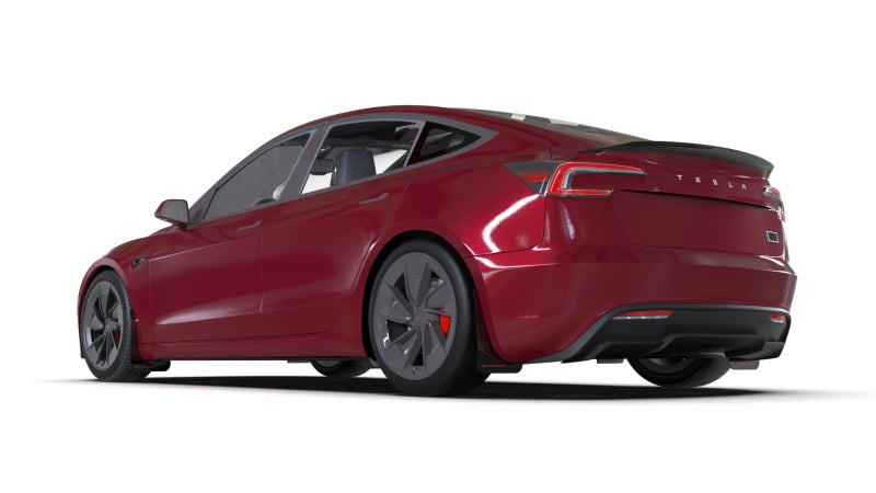 Rally Armor 2024 Tesla Model 3 Highland Black UR Mud Flap Red Logo MF122-UR-BLK-RD MF122-UR-BLK-RD User 1