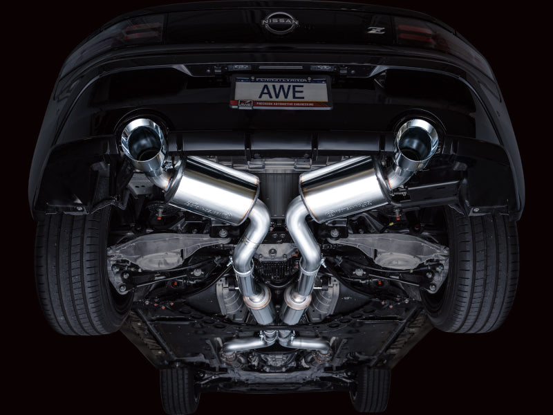 AWE Tuning AWE 2023 Nissan Z RZ34 RWD Touring Edition Catback Exhaust System w/ Chrome Silver Tips 3015-32400 3015-32400 Photo - Mounted
