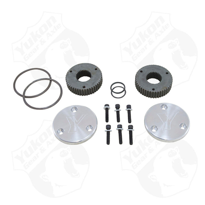Yukon Gear & Axle Yukon Gear Hardcore Drive Flange Kit For Dana 44 / 30 Spline Outer Stubs. Yukon Engraved Caps YHC50001 YHC50001 Photo - Primary