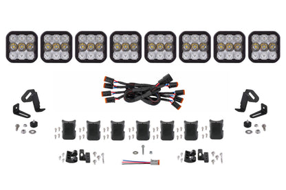 Diode Dynamics SS5 Sport Universal CrossLink 8-Pod Lightbar - White Combo DD6802 DD6802 Photo - Primary
