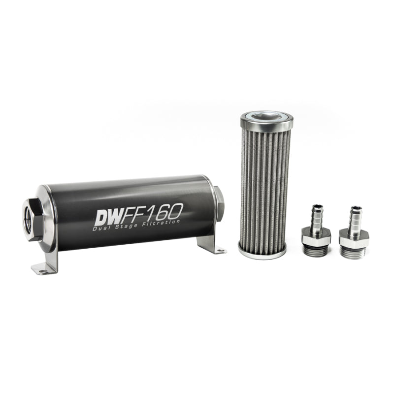 DeatschWerks 3/8 in, 100 micron, 160mm In-line fuel filter kit 8-03-160-100K-38 Photo - Primary