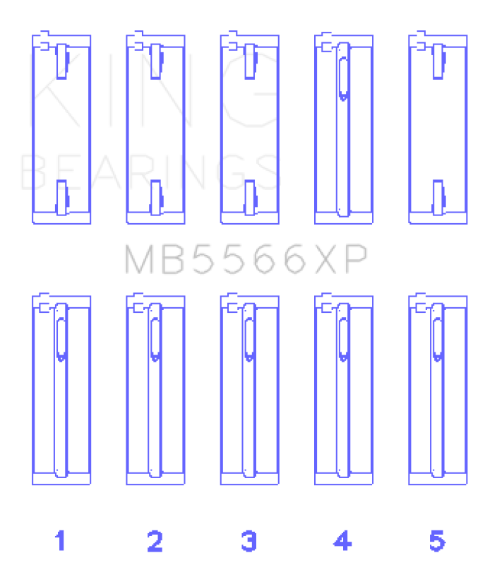 King Engine Bearings King Audi A4 1.8L AEB (Size STDX) Performance Main Bearing Set MB5566XPSTDX MB5566XPSTDX Photo - Primary