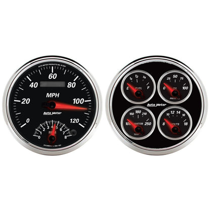 Autometer 5inch Kit Box - Tach Speedo Combo / Oil Pressure / Water Temp / Volt / Fuel Level 1204 1204 Photo - Primary