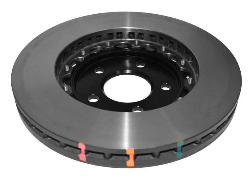 DBA 05-10 Ford Mustang GT / 11-13 V6 Front Slotted 5000 Series 2 Piece Rotor Assembled w/ Black Hat 52113BLKS 52113BLKS Photo - out of package