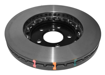 DBA 05-10 Ford Mustang GT / 11-13 V6 Front Slotted 5000 Series 2 Piece Rotor Assembled w/ Black Hat 52113BLKS 52113BLKS Photo - out of package