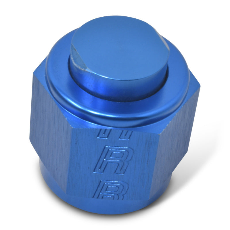 Russell -8 AN Flare Cap (Blue Finish) 661970 Photo - out of package