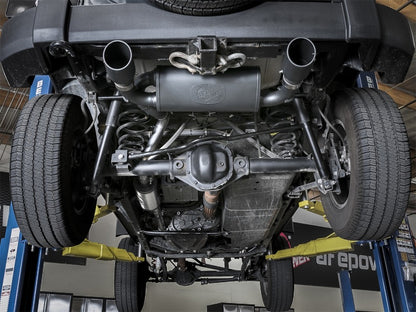 aFe Rebel Series 2.5in 409 Stainless Steel Cat-Back Exhaust System 49-48062-B Photo - Mounted