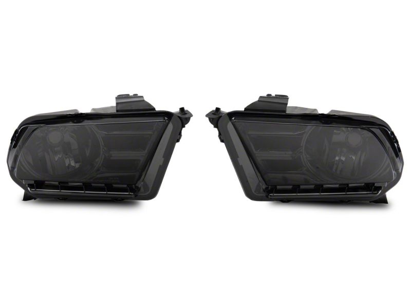 Raxiom 10-12 Ford Mustang Axial Series OEM Style Rep Headlights- Chrome Housing- Smoked Lens 413417 413417 Photo - Close Up