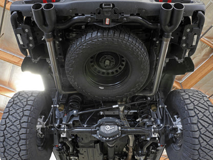 aFe Vulcan Series 3in 304SS DPF-Back 21 Jeep Gladiator V6-3.0L (td) Dual Black Tip 49-38095-B 49-38095-B Photo - Mounted