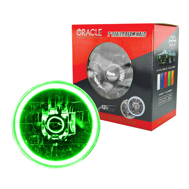 ORACLE Lighting Oracle Pre-Installed Lights 7 IN. Sealed Beam - Green Halo 6905-004 6905-004 Photo - Primary