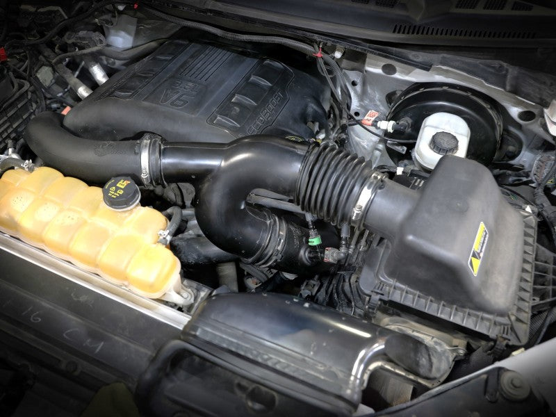 aFe 15-16 Ford F150 V6 3.5L Turbo Inlet Pipes - Black 59-20006 59-20006 Photo - Mounted
