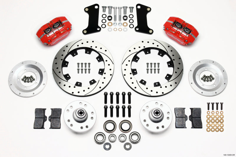 Wilwood DP-DB Front Kit, 12.19", Drilled, Red, 67-69 Camaro, 64-72 Nova 140-13203-DR Photo - Primary